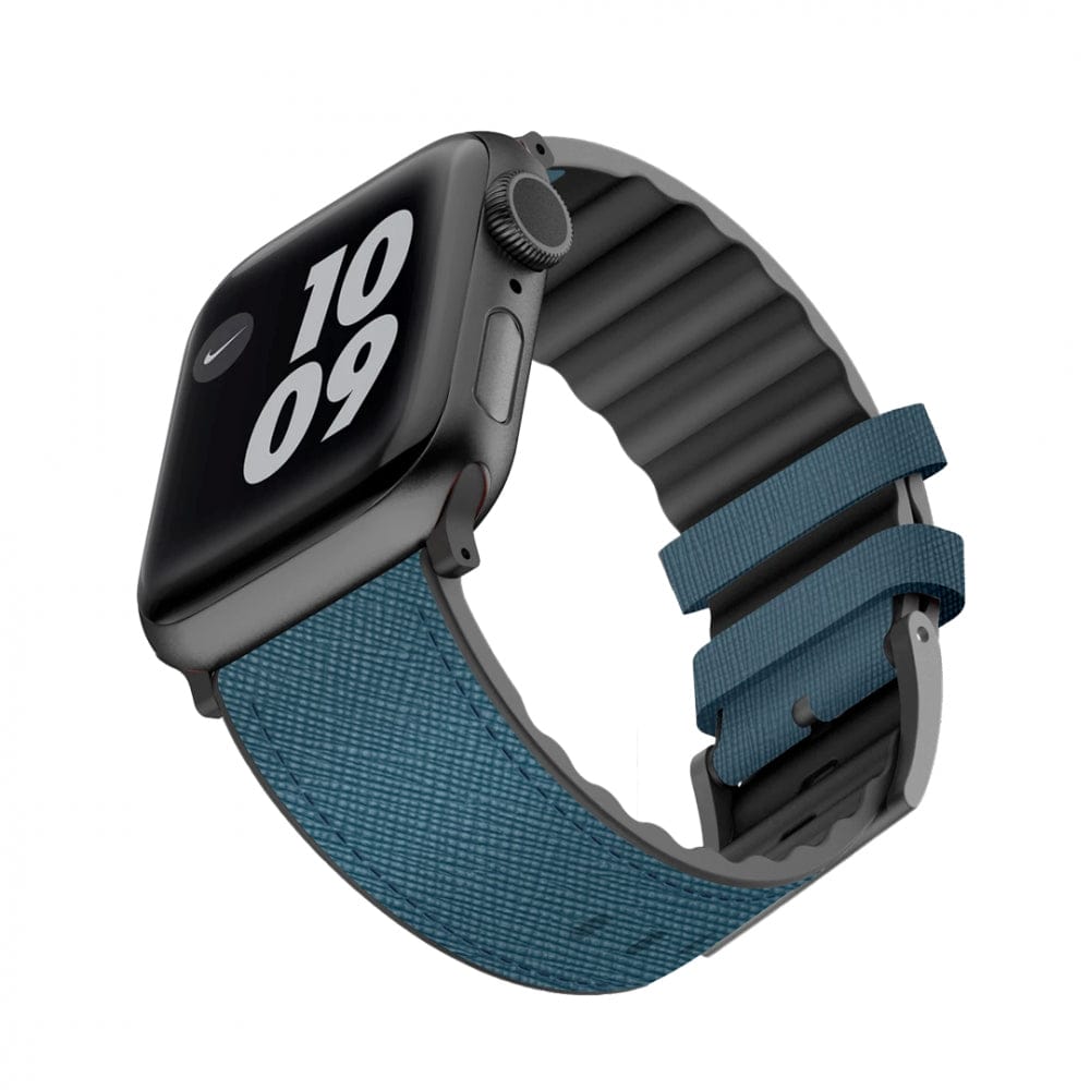 Viva Madrid Venturx Saffiano Genuine Leather Strap for Apple Watch 42/44/45MM - Blue
