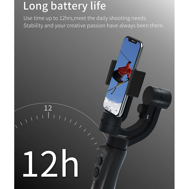 WIWU 3-AXIS HANDHELD SMARTPHONE GIMBAL STABILIZER PHONE HOLDER - BLACK