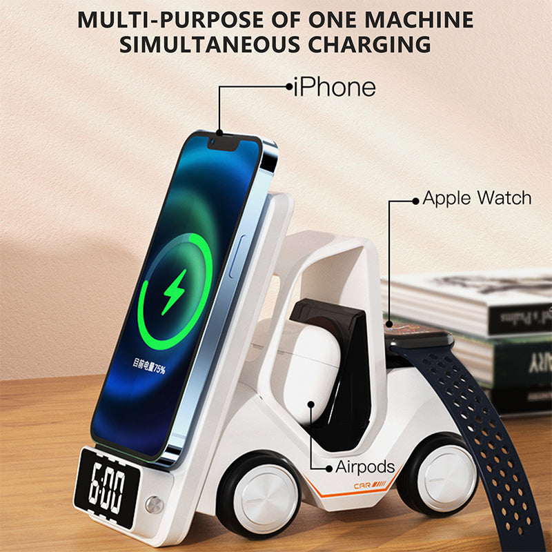 Toocki T20 5 in 1 _ 15W wireless charging station with clock and alarm