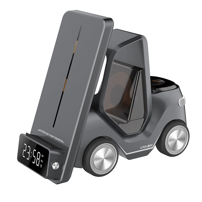 Toocki T20 5 in 1 _ 15W wireless charging station with clock and alarm