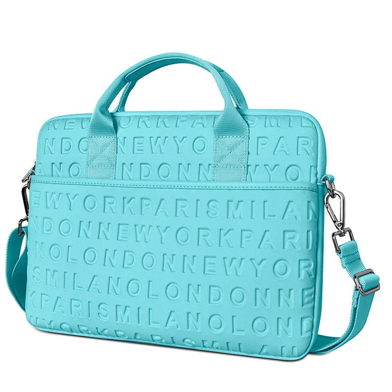 WiWU Waterproof Lycra Vogue Laptop Slim Bag Laptop Handbag with Strap for Men and Women