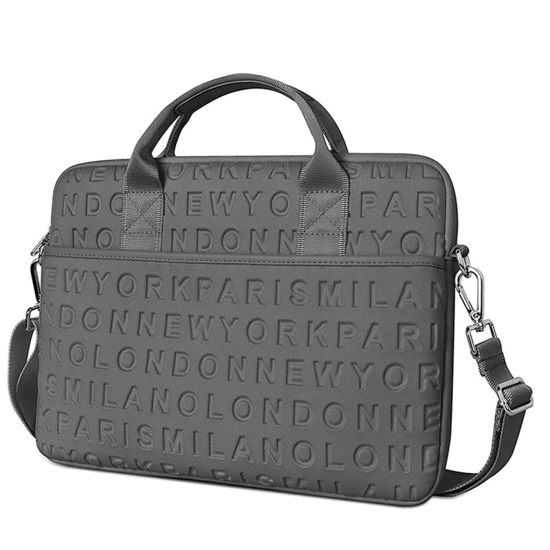 WiWU Waterproof Lycra Vogue Laptop Slim Bag Laptop Handbag with Strap for Men and Women
