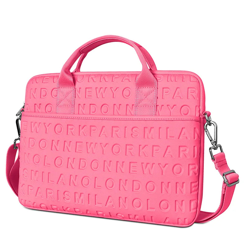 WiWU Waterproof Lycra Vogue Laptop Slim Bag Laptop Handbag with Strap for Men and Women