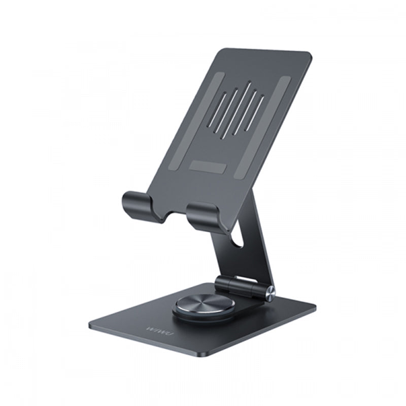 WIWU ZM106 DESKTOP ROTATION STAND FOR MOBILE PHONE AND TABLET - SPACE GRAY