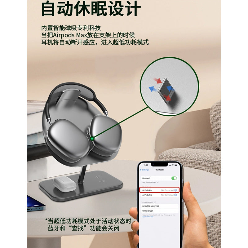 WiWU M15 3 in 1 Wireless Charger Special Design for Airpods Max