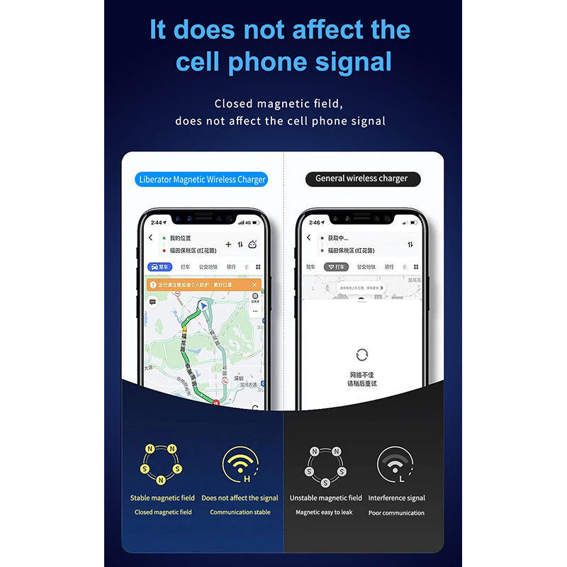 WiWU Magnetic Attached Wireless Charger Car mount CH-306
