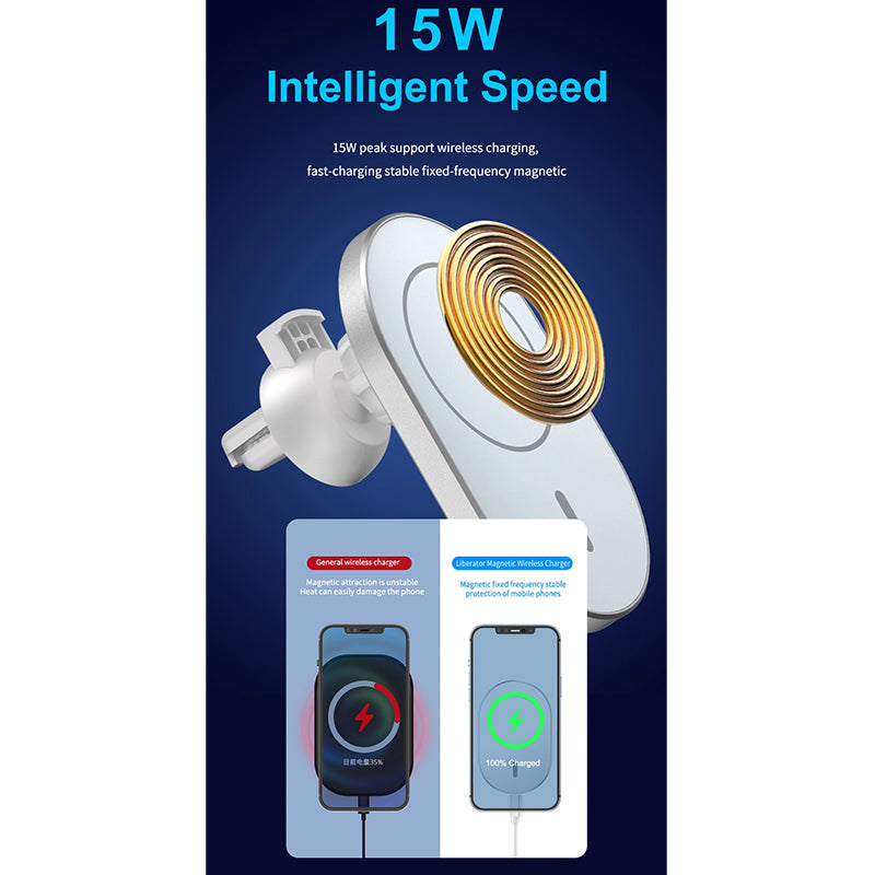 WiWU Magnetic Attached Wireless Charger Car mount CH-306