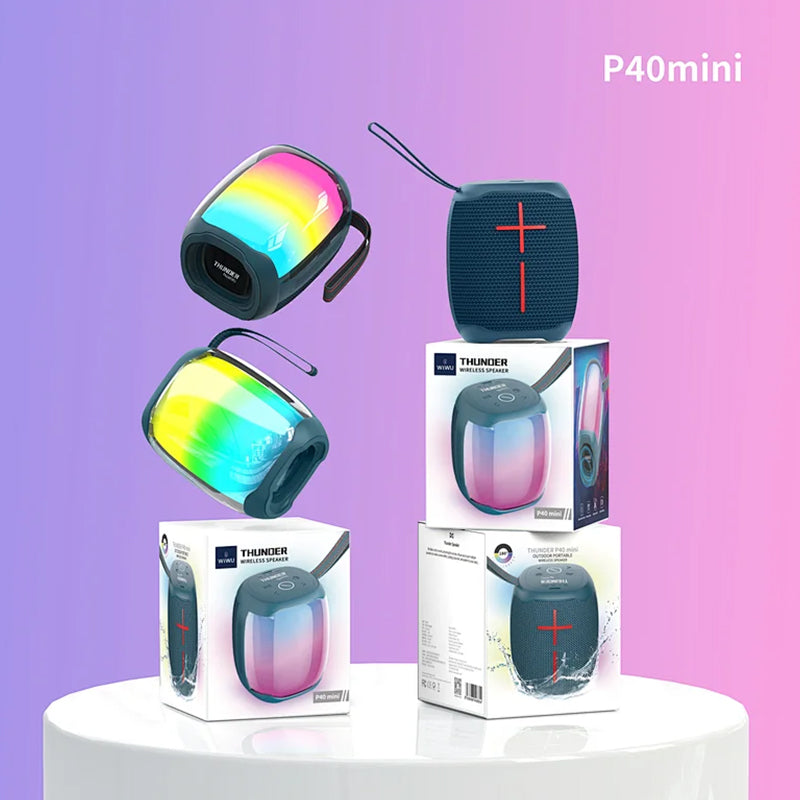 WIWU P40 MINI THUNDER WIRELESS SPEAKER - DARK BLUE