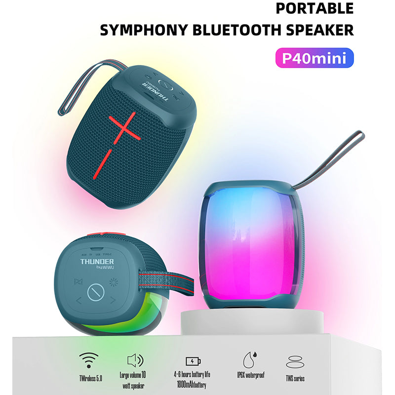 WIWU P40 MINI THUNDER WIRELESS SPEAKER - DARK BLUE