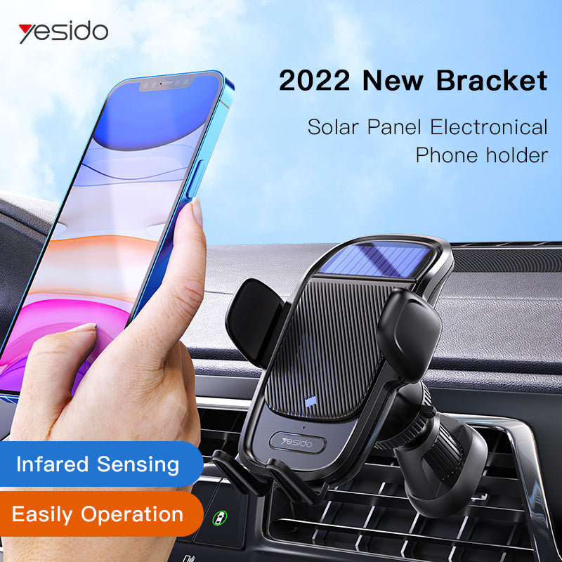 Yesido C164 Solar Panel Phone Charging & Phone Car Holder