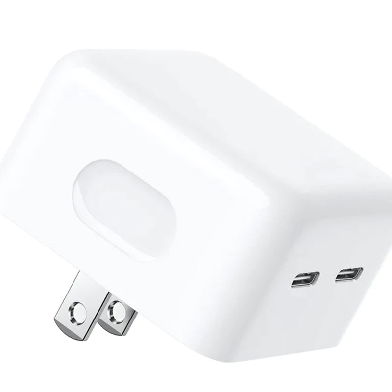 35W Dual USB-C Wall Charger, PD 3.0 35W Foldable USB Plug iPad Charger Cube for iPhone 13/ iPhone 13 Pro Max/iPhone 12/11, iPad and More(Cable Not Included)