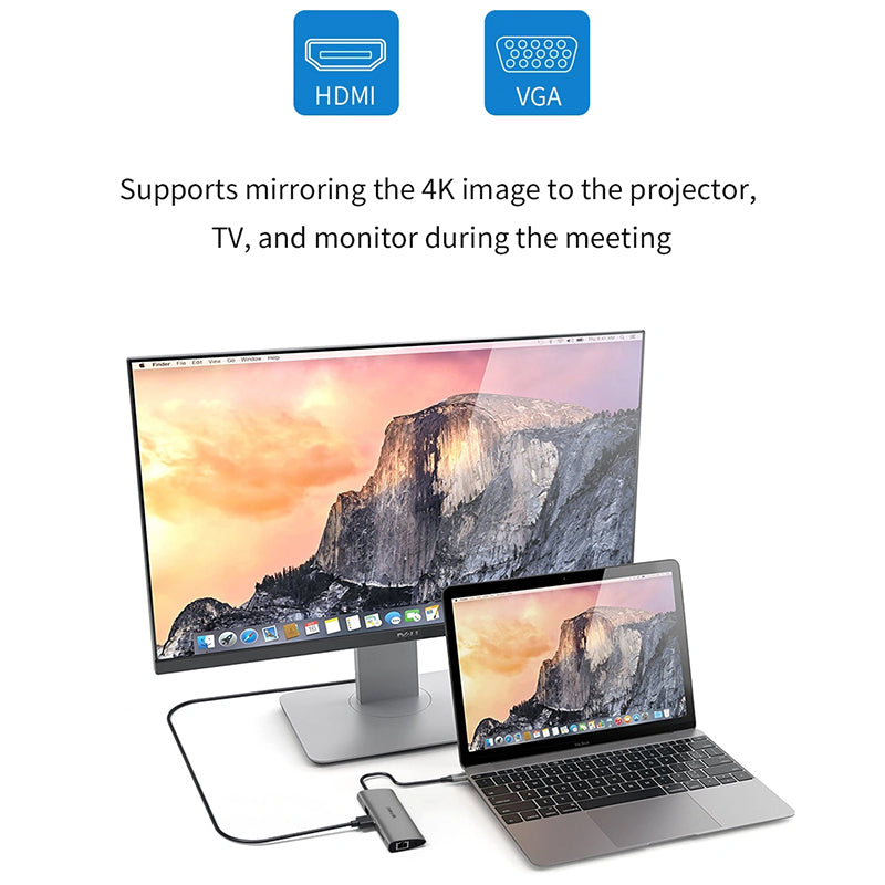 WiWU Alpha 11 in 1 USB C Hub All in One RJ45 Internet 4K for Macbook Laptop Type C Docking Station