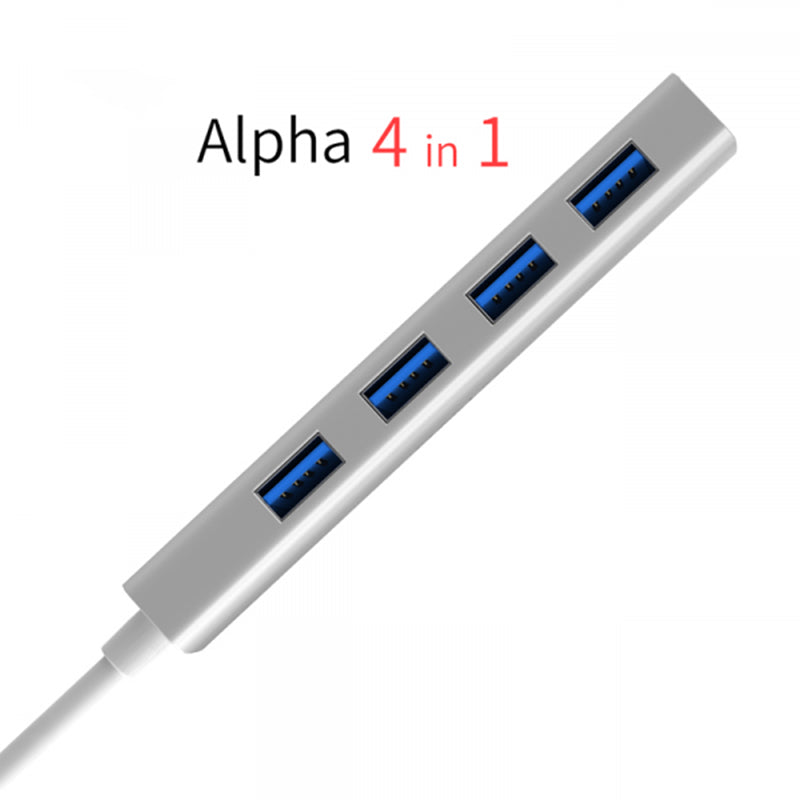 WIWU ALPHA 4 IN 1 USB-C HUB A440 - GRAY