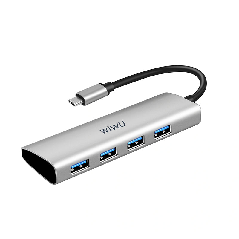 WIWU ALPHA 4 IN 1 USB-C HUB A440 - GRAY
