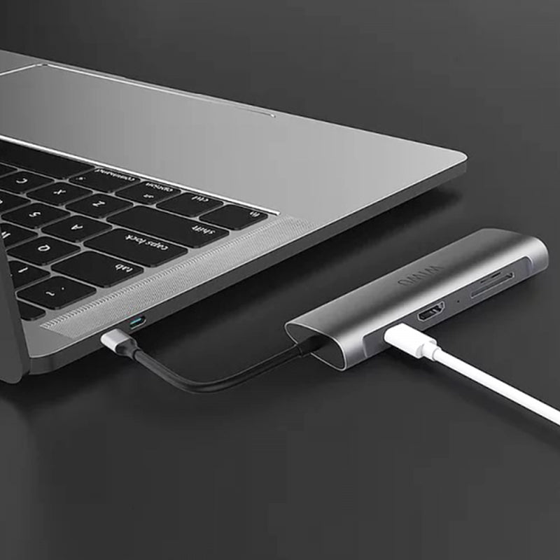 WIWU ALPHA 8 IN 1 USB-C HUB A831HRT - GRAY