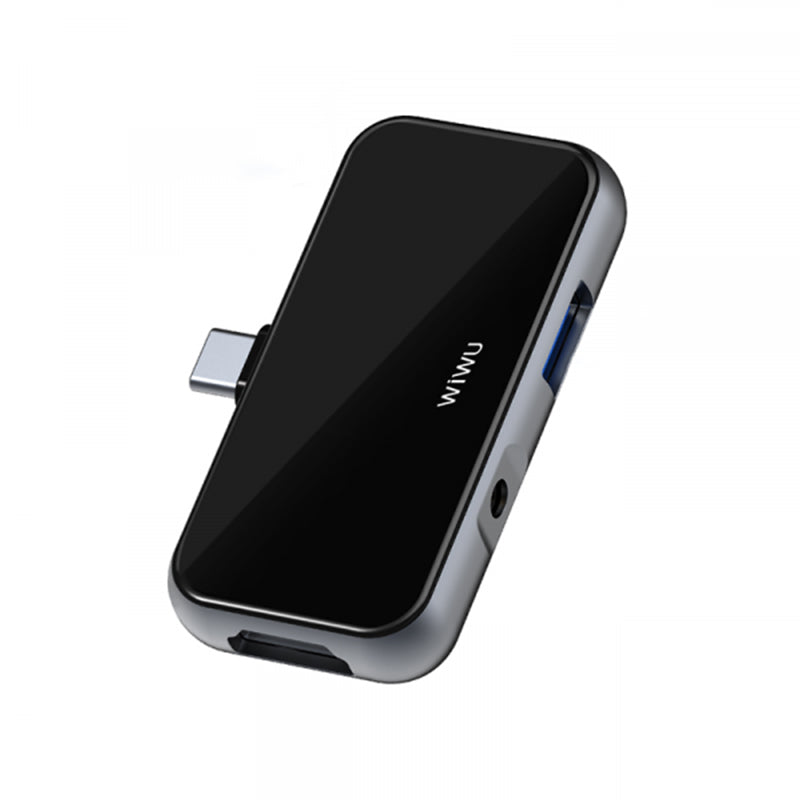 WIWU ALPHA T5 PRO 4 IN 1 USB-C HUB - GRAY