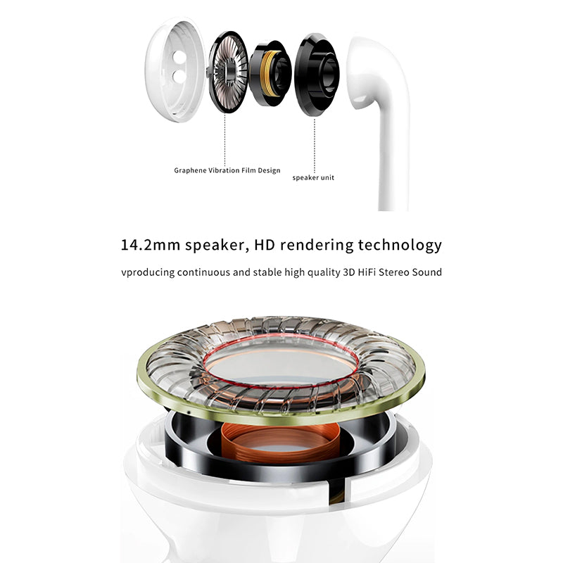 WiWU Airbuds light sensor in ear detection TWS earphone GPS location