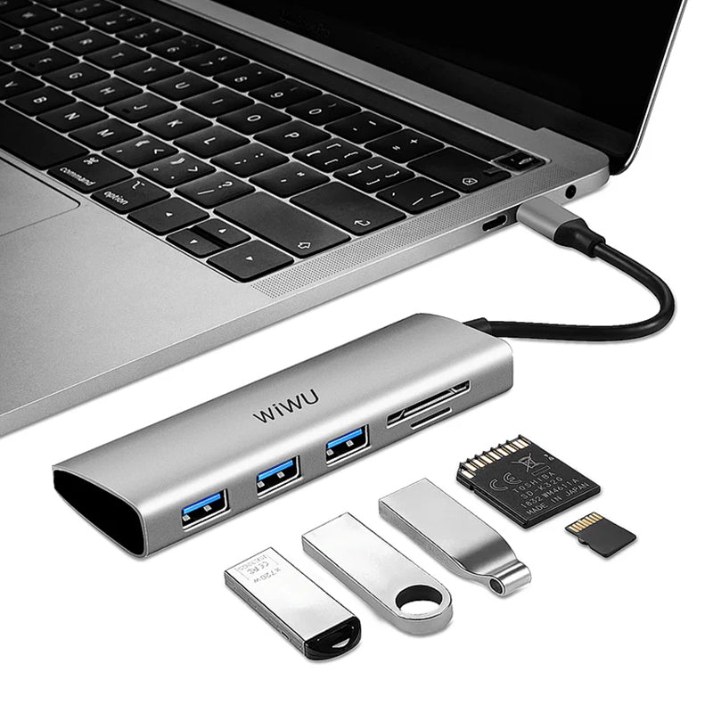 WiWU Alpha 532ST 5 in 1 Laptop Usb C Hub