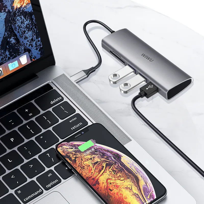WiWU Alpha 532ST 5 in 1 Laptop Usb C Hub
