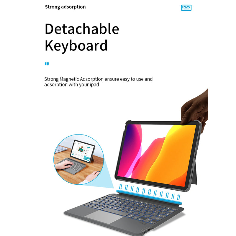 WIWU COMBO TOUCH KEYBOARD CASE FOR IPAD 10.2"/10.5" - GRAY