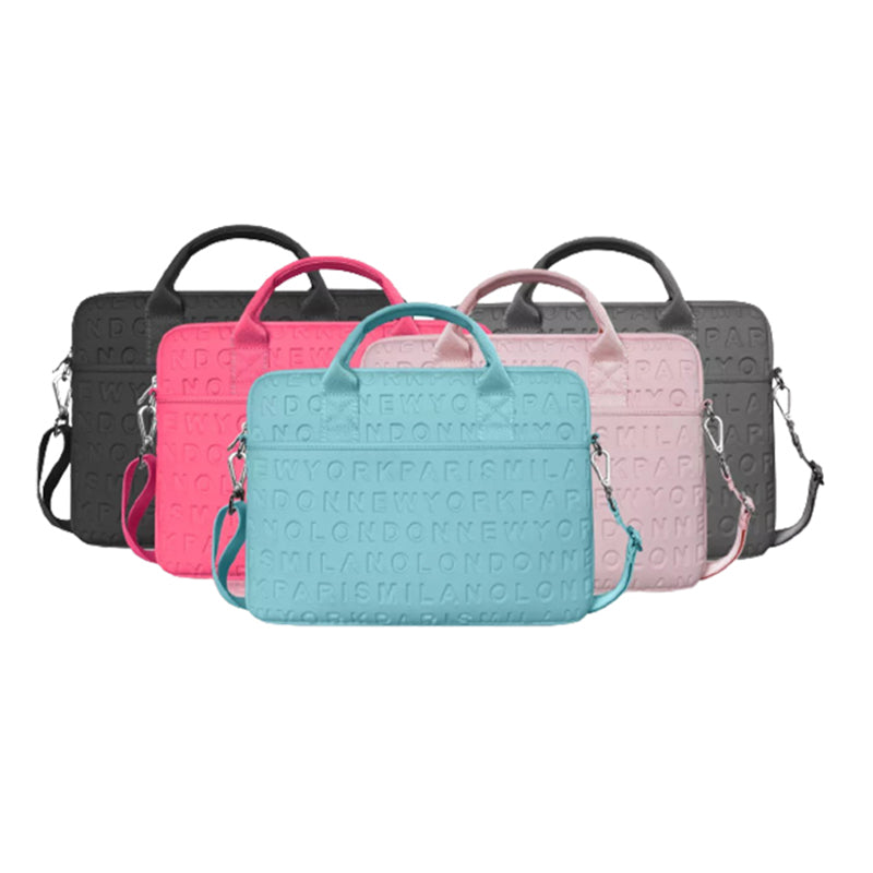WiWU Waterproof Lycra Vogue Laptop Slim Bag Laptop Handbag with Strap for Men and Women