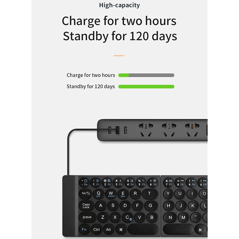WIWU FOLD MINI WIRELESS KEYBOARD - BLACK