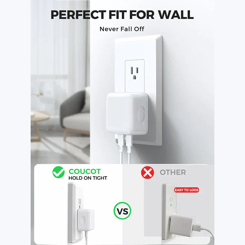 35W Dual USB-C Wall Charger, PD 3.0 35W Foldable USB Plug iPad Charger Cube for iPhone 13/ iPhone 13 Pro Max/iPhone 12/11, iPad and More(Cable Not Included)