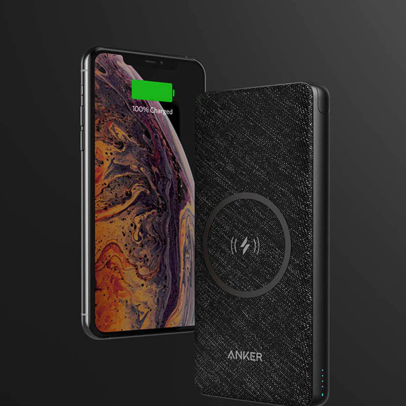Anker PowerCore III Sense 10K Wireless & PD Power Bank – Black Fabric