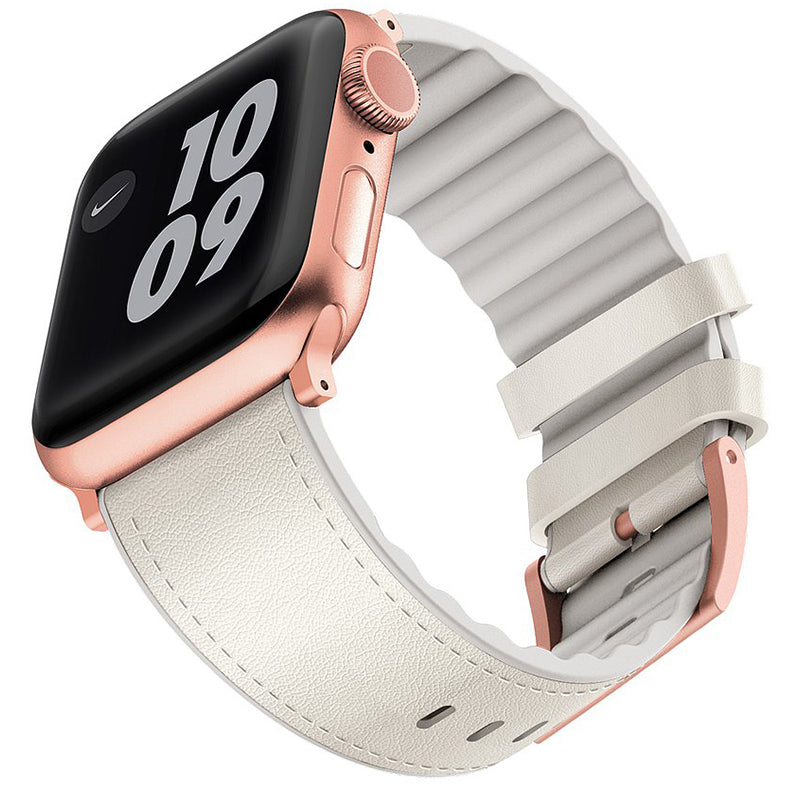 Viva Madrid Venturx Leather for 42/44mm Apple Watch Strap - White