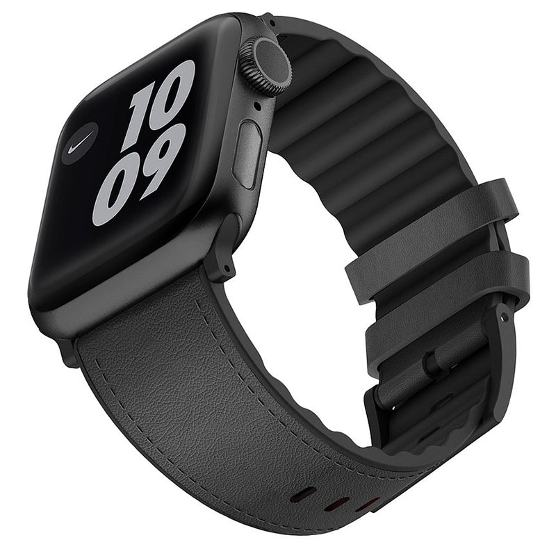 Viva Madrid Venturx Leather for 42/44mm Apple Watch Strap - Black