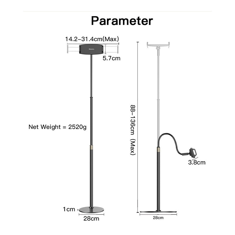 Yesido C116 Adjustable Phone Stand Bracket for Smart Phone