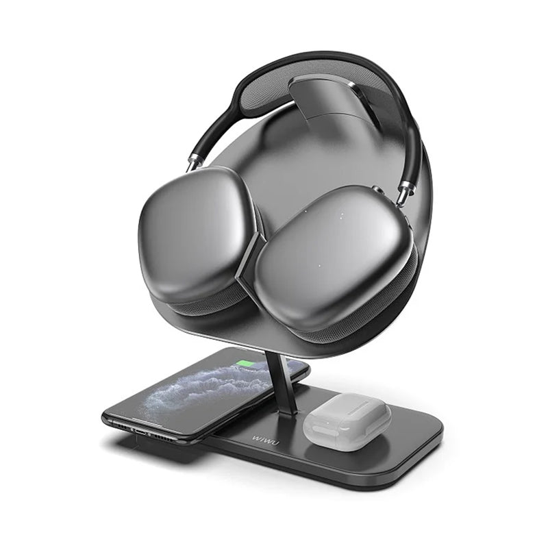 WiWU M15 3 in 1 Wireless Charger Special Design for Airpods Max