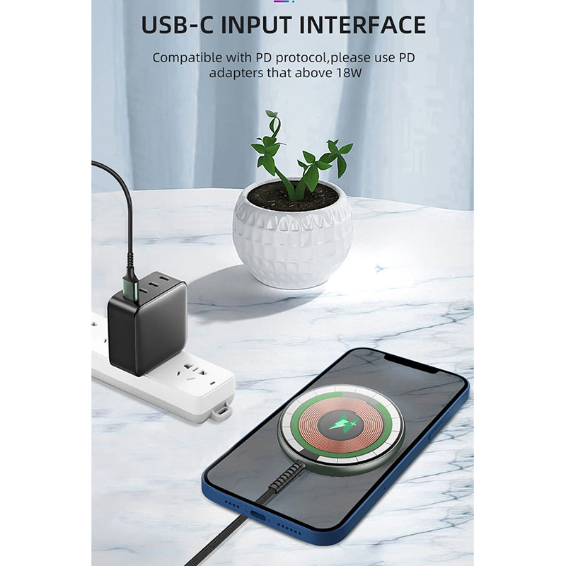 WiWU Magnetic 15w Fast Charging Wireless Charger For Phone