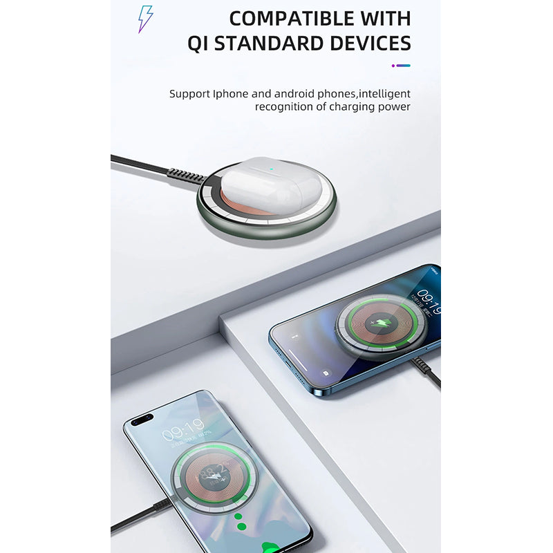 WiWU Magnetic 15w Fast Charging Wireless Charger For Phone