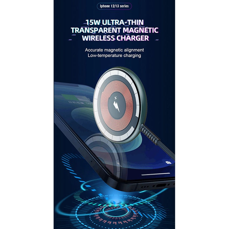 WiWU Magnetic 15w Fast Charging Wireless Charger For Phone