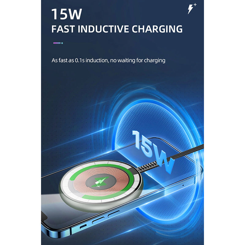 WiWU Magnetic 15w Fast Charging Wireless Charger For Phone