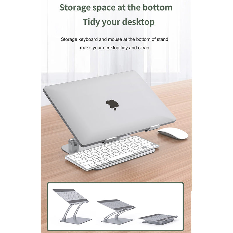 WIWU S700 ERGONOMIC ADJUSTABLE LAPTOP STAND - SILVER