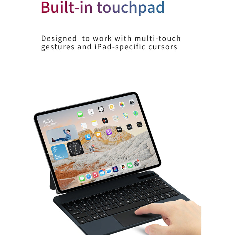 WIWU MAGIC WIRELESS KEYBOARD FOR IPAD 10.9"/11" _ 12.9" - BLACK