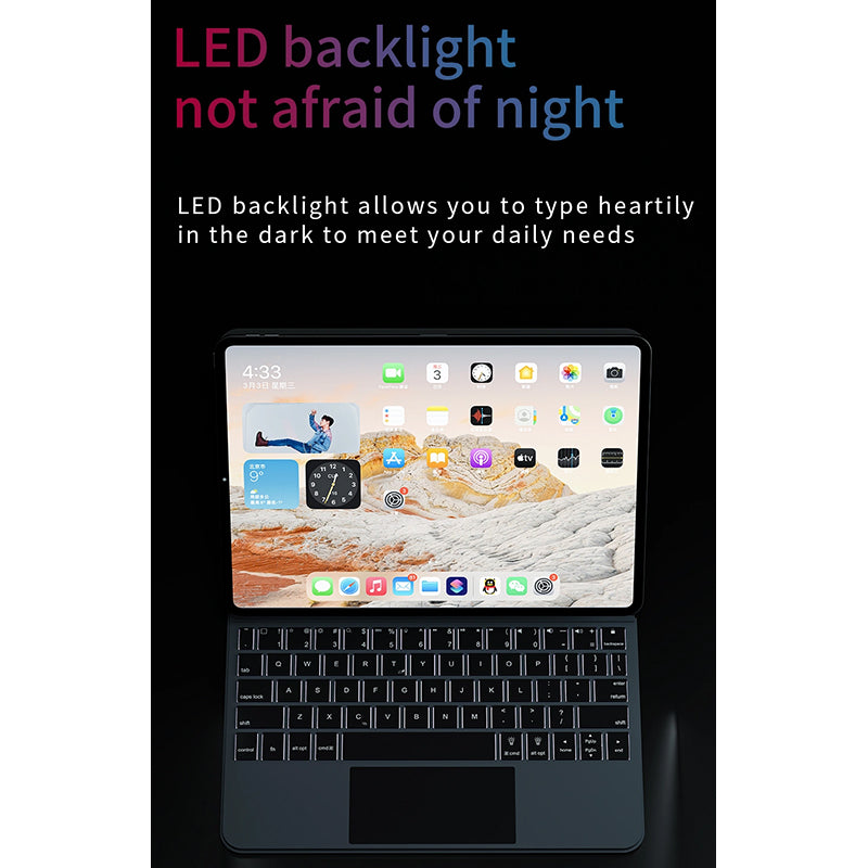 WIWU MAGIC WIRELESS KEYBOARD FOR IPAD 10.9"/11" _ 12.9" - BLACK