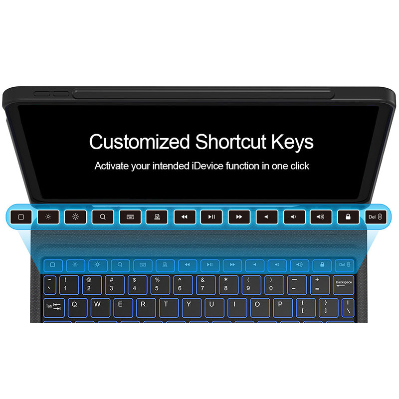 WIWU MAG TOUCH IPAD KEYBOARD CASE FOR 10.2"/10.5" - BLACK