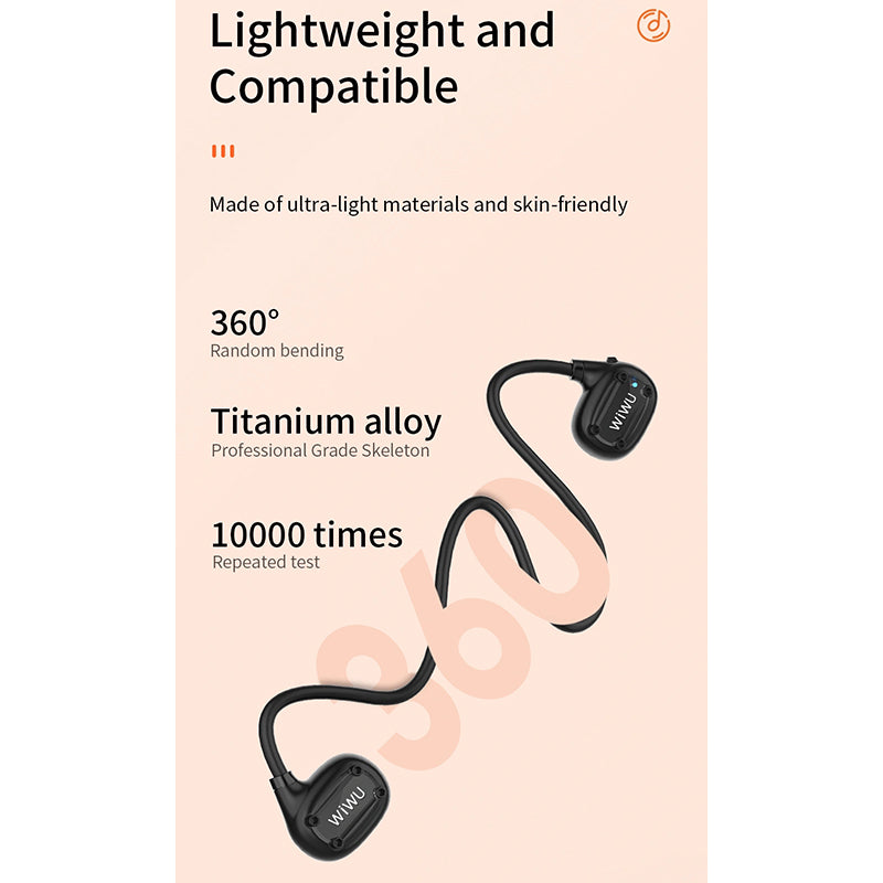 WIWU MARATHON SE AIR CONDUCTION WIRELESS HEADSET - BLACK