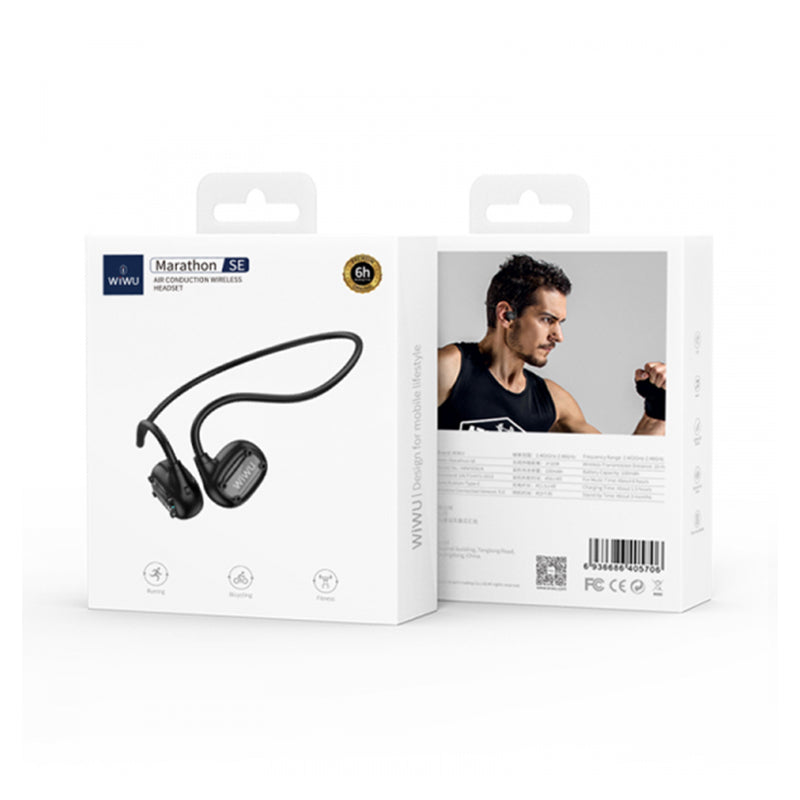 WIWU MARATHON SE AIR CONDUCTION WIRELESS HEADSET - BLACK