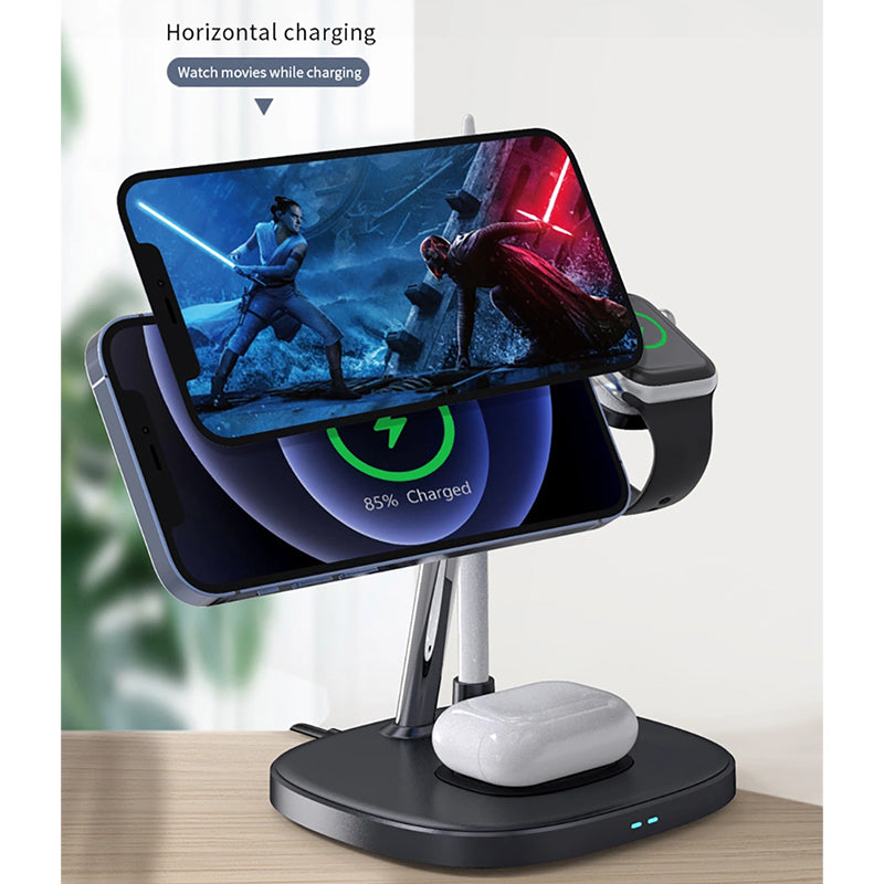 WiWU M8 Best Sale 4-in-1 Wireless Magsafe Phone Stand Fast Charging Charger