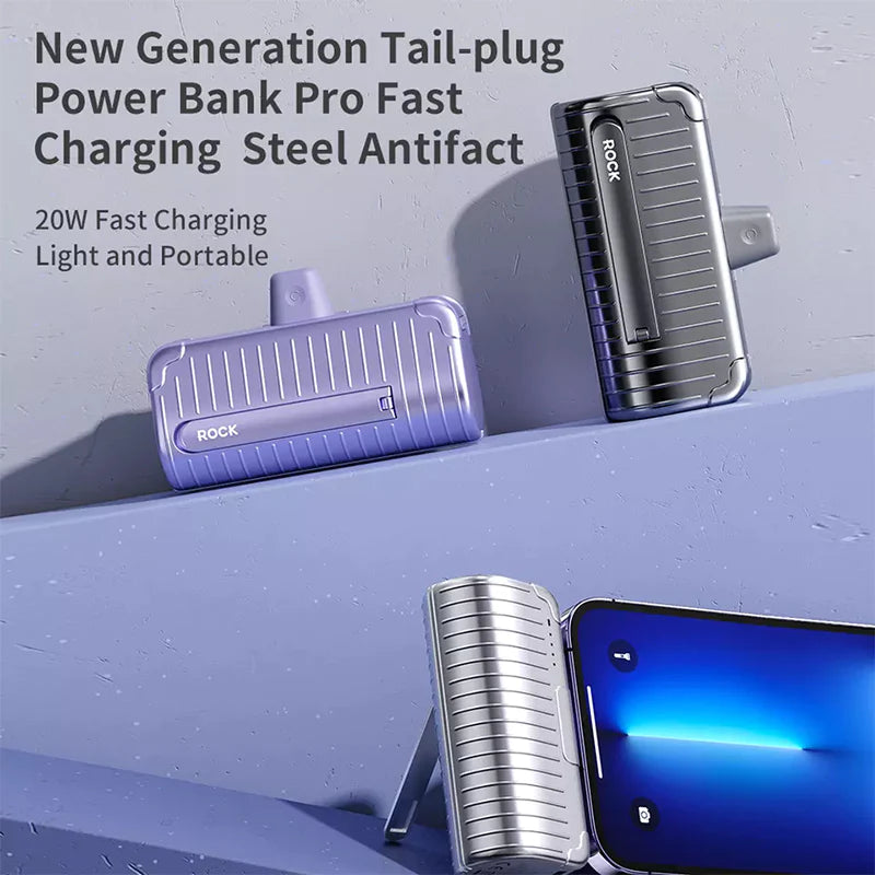 Rock P85/P86 Fast Charging PD 20W Mini Power Bank 4800mAh for iPhone Android
