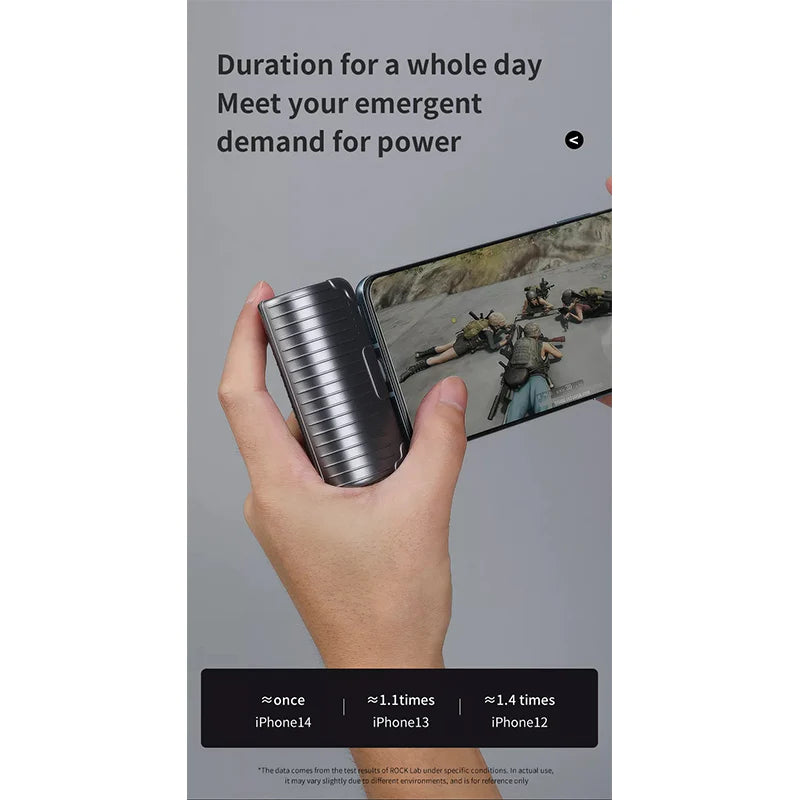 Rock P85/P86 Fast Charging PD 20W Mini Power Bank 4800mAh for iPhone Android