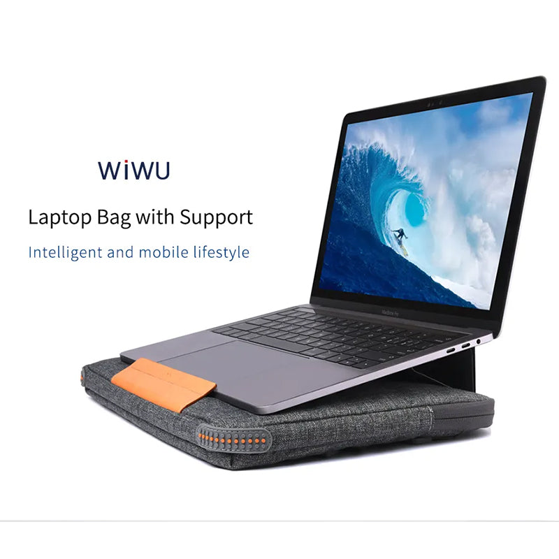 WiWU ECO-friendly Laptop Sleeve with Stand Laptop Stand Case fro Macbook