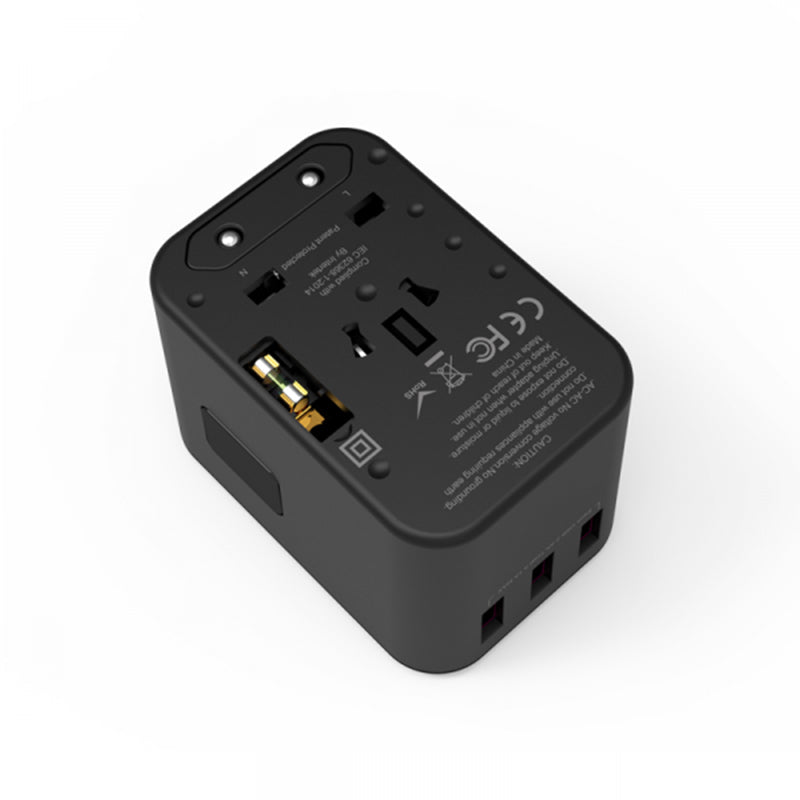 WIWU UA-303 UNIVERSAL PLUG ADAPTER - BLACK