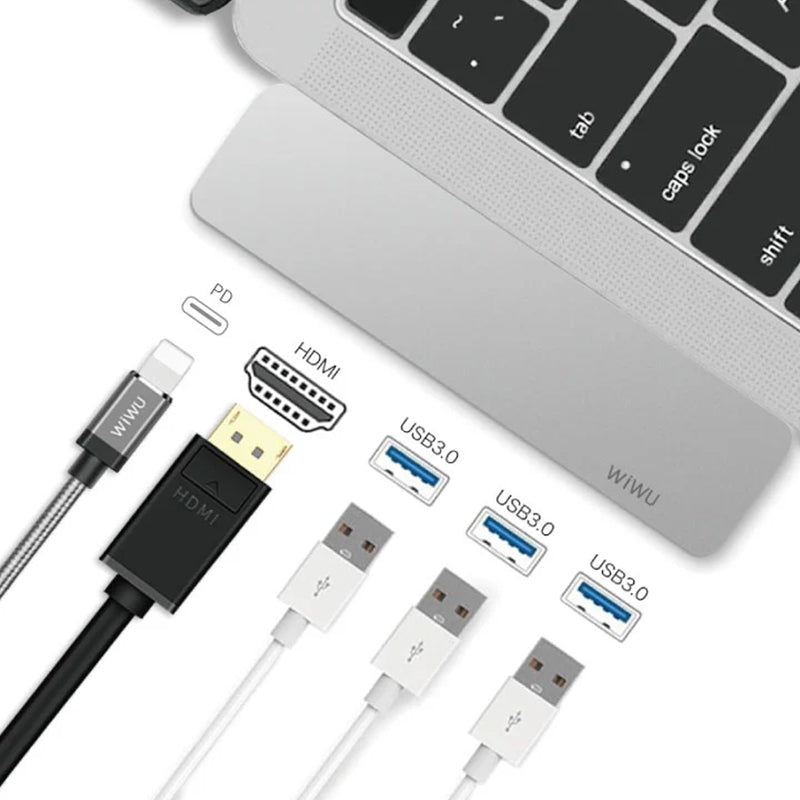 WiWU Usb C Hub 5 in 1 T06 Pro