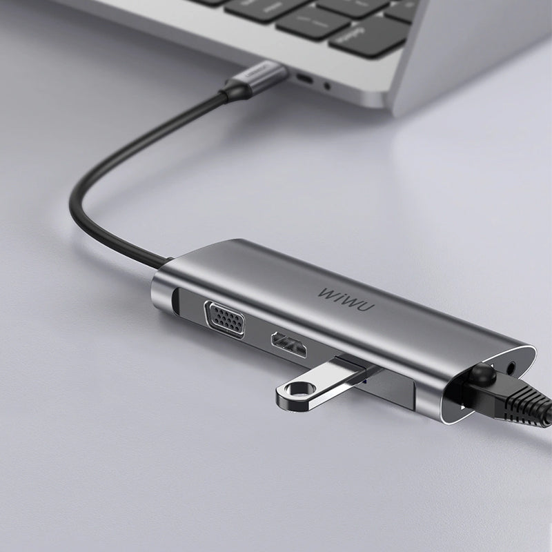 WIWU ALPHA 11 IN 1 USB-C HUB A11312H - GRAY
