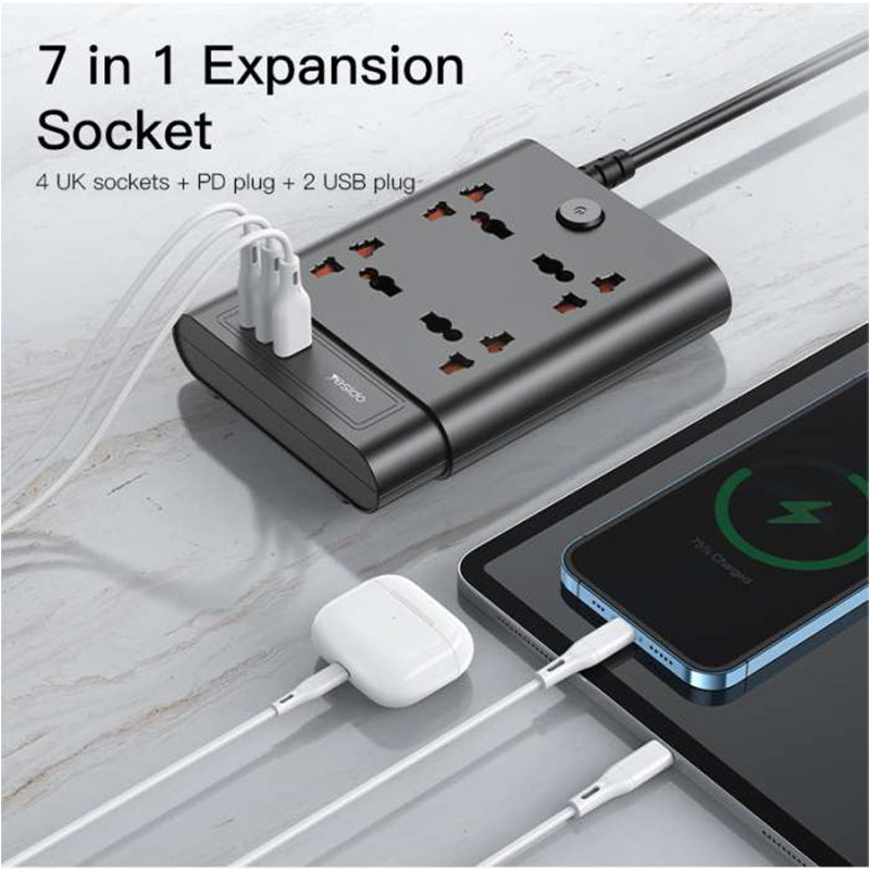 Yesido MC11 7 In 1 Power Socket